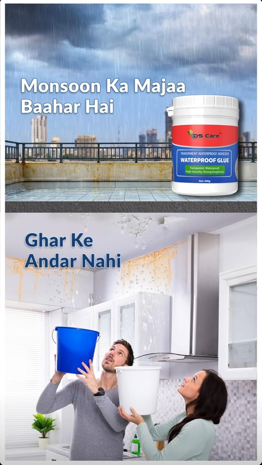 Polyurethane Waterproof Glue – Strong Leak Proof Adhesive with Brush (300g)